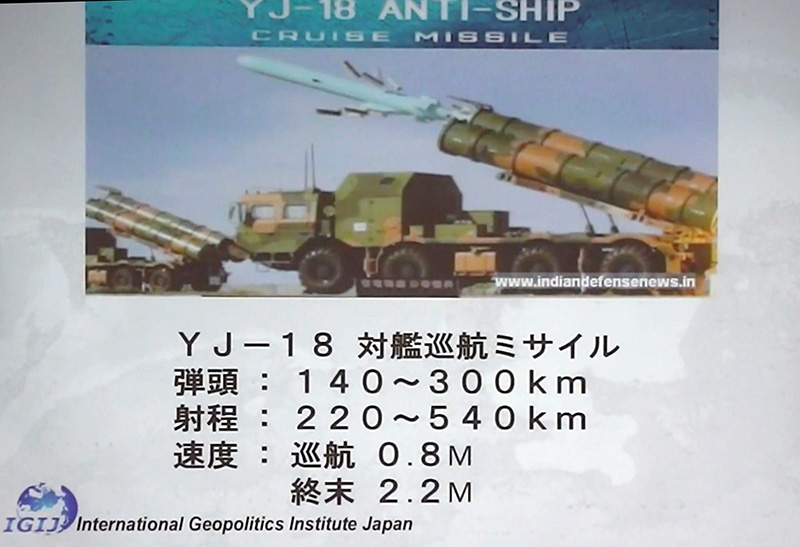 中国の巡航ミサイル YJ−18